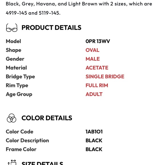 PRADA 13WV Eyeglasses - Picture 7 of 7